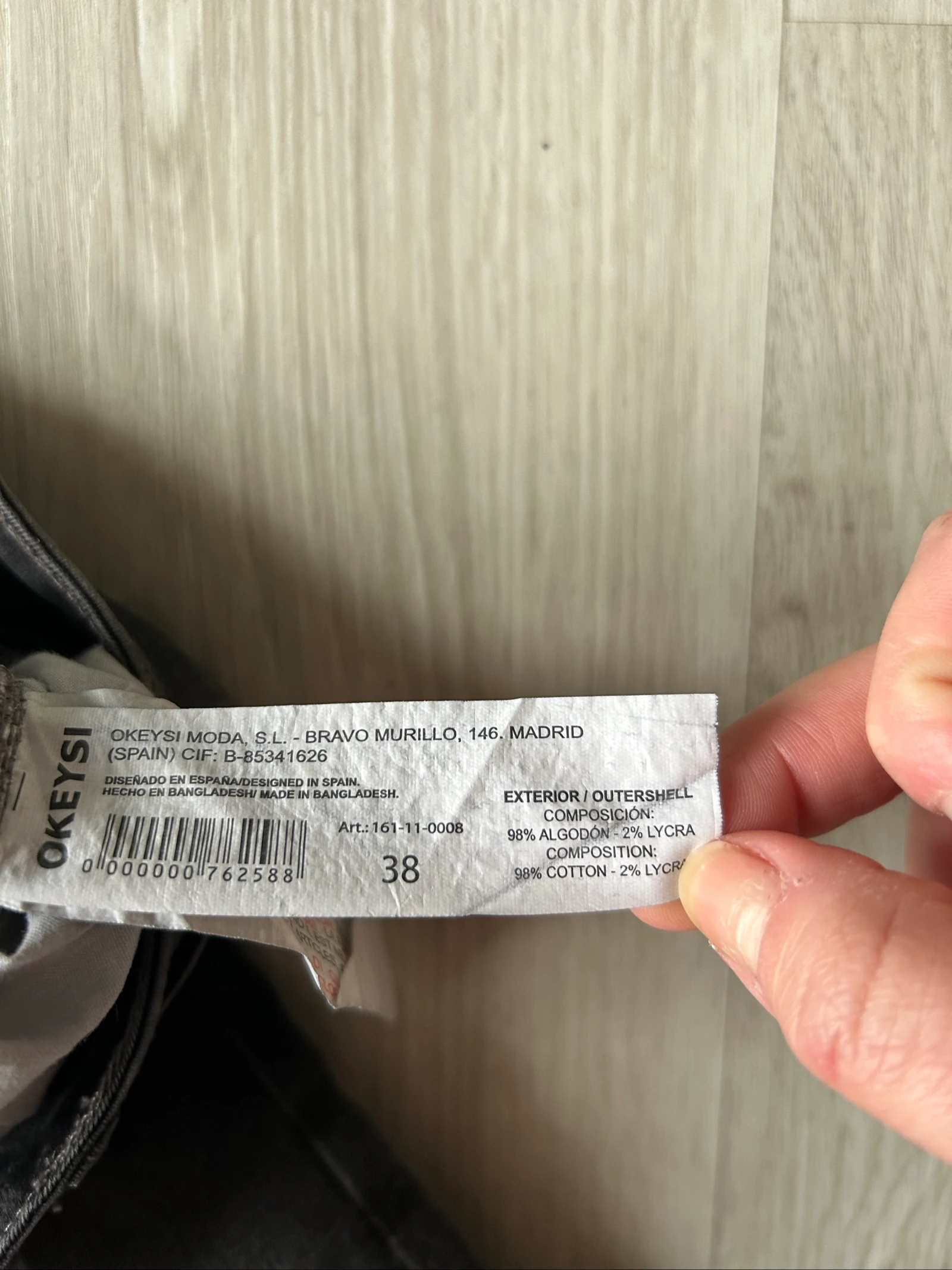 Jeans skinny preto em algodão tamanho 36/38 – photo 3